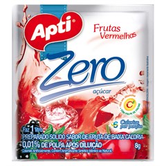 REFRESCO EM PÓ APTI ZERO AÇÚCAR FRUTAS VERMELHAS 8G