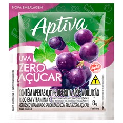 REFRESCO EM PÓ APTI ZERO AÇÚCAR UVA 8G