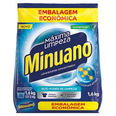 SABÃO EM PÓ MINUANO MÁXIMA LIMPEZA SACHÊ 1,6KG