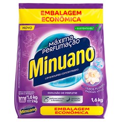 SABÃO EM PÓ MINUANO MÁXIMA PERFUMAÇÃO SACHÊ 1,6KG