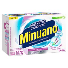 SABÃO EM PÓ MINUANO MÁXIMO CUIDADO CAIXA 1,6KG