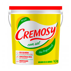 MARGARINA CREMOSY 50% LIPÍDIOS COM SAL BALDE 14,5KG