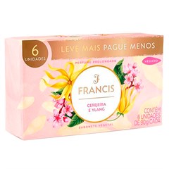 SABONETE EM BARRA FRANCIS VEGETAL CEREJEIRA E YLANG 90G 6UN