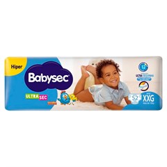 FRALDA INFANTIL BABYSEC ULTRA HIPER TAMANHO XXG 52UN