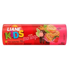 BISCOITO RECHEADO LIANE KIDS MORANGO 115G
