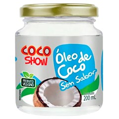 ÓLEO DE COCO COCO SHOW SEM SABOR VIDRO 200ML