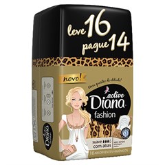 ABSORVENTE DIÁRIO DIANA FASHION SUAVE COM ABAS LV16 PG14UN