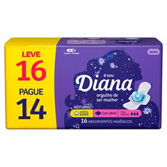 ABSORVENTE NOTURNO DIANA SUAVE COM ABAS LV16 PG14UN