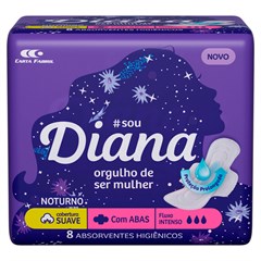 ABSORVENTE NOTURNO DIANA SUAVE COM ABAS 8UN