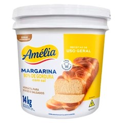 MARGARINA AMÉLIA 80% LIPÍDIOS COM SAL BALDE 14KG