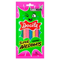 BALA GELATINOSA DOCILE CANUDINHO SUPER AZEDINHO 70G