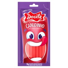 BALA GELATINOSA DOCILE CANUDINHO MORANGO 70G