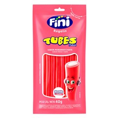 BALA GELATINOSA FINI TUBES MORANGO 40G