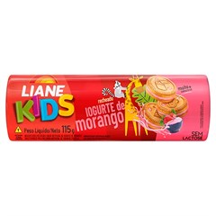 BISCOITO RECHEADO LIANE KIDS IOGURTE COM MORANGO 115G