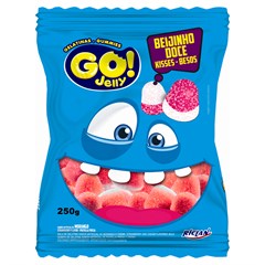 BALA GELATINOSA GO JELLY BEIJINHO MORANGO 250G