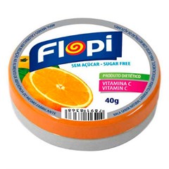 BALA DURA FLORESTAL FLOPI ZERO AÇÚCAR LARANJA 40G
