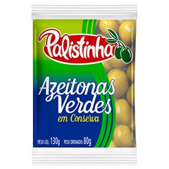 AZEITONA VERDE PALISTINHA COM CAROÇO SACHÊ 80G