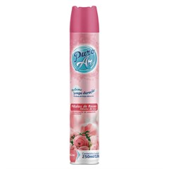 AROMATIZADOR DE AMBIENTES PURO AR AEROSSOL PÉTALAS DE ROSAS 250ML