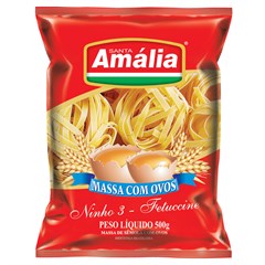 MACARRÃO AMÁLIA MASSA COM OVOS NINHO FETUCCINE 500G
