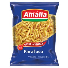 MACARRÃO AMÁLIA MASSA DE SÊMOLA PARAFUSO 500G