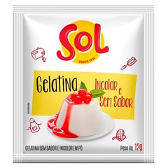 GELATINA SOL SEM SABOR INCOLOR 12G