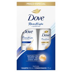 KIT DOVE RECONSTRUÇÃO SHAMPOO 350ML E CONDICIONADOR 175ML