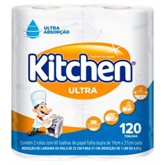 PAPEL TOALHA KITCHEN 2UN COM 120 FOLHAS CADA