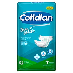 FRALDA GERIÁTRICA COTIDIAN BEM ESTAR TAMANHO G 7UN