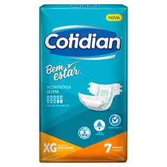 FRALDA GERIÁTRICA COTIDIAN BEM ESTAR TAMANHO XG 7UN