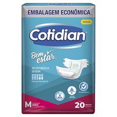 FRALDA GERIÁTRICA COTIDIAN BEM ESTAR TAMANHO M 20UN
