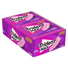 CHICLETE TRIDENT MAX RASPBERRY 16,5G