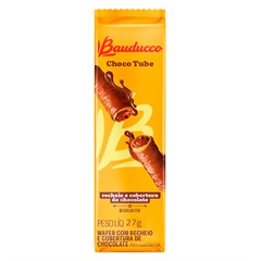 BISCOITO WAFER BAUDUCCO CHOCO TUBE 27G