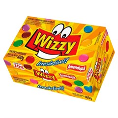 CONFEITO AMENDUPÃ WIZZY CHOCOLATE COLORIDO 20G DISPLAY 24UN