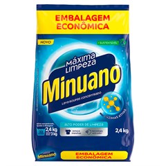 SABÃO EM PÓ MINUANO MÁXIMA LIMPEZA SACHÊ 2,4KG