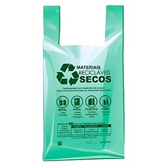 SACOLA PLÁSTICA QUALIPAPEL PADRÃO VERDE 38X50CM 500UN