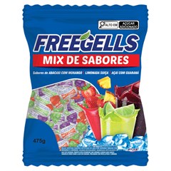 BALA DURA FREEGELLS MIX SABORES AZUL 475G