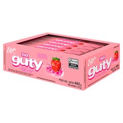 BALA MASTIGÁVEL ERLAN STICK GUTY MORANGO 480G