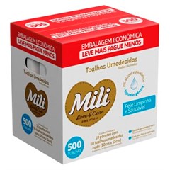TOALHA UMEDECIDA MILI LOVECARE 50UN - 10 PACOTES