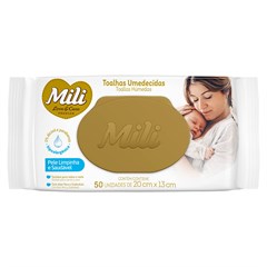 TOALHA UMEDECIDA MILI BABY 50UN