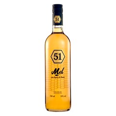 AGUARDENTE 51 MEL COM LIMÃO VIDRO 740ML