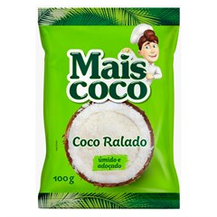 COCO RALADO MAIS COCO ÚMIDO E ADOÇADO 100G