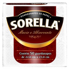 GUARDANAPO SORELLA 22X23CM 50UN