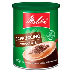 CAPPUCCINO SOLÚVEL MELITTA CHOCOLATE LATA 200G
