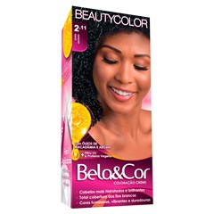 TINTURA BELA & COR KIT 2.11 PRETO AZULADO