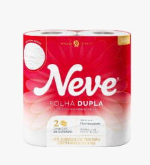 PAPEL HIGIÊNICO NEVE TOQUE DE SEDA FOLHA DUPLA NEUTRO 30M 4 ROLOS