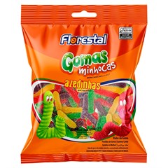 BALA DE GOMA FLORESTAL MINHOCAS AZEDINHAS 201G