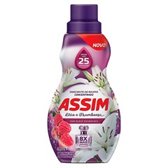 AMACIANTE PARA ROUPAS CONCENTRADO ASSIM LÍRIO E FRAMBOESA 500ML GRÁTIS 50ML