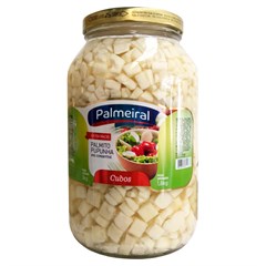 PALMITO PUPUNHA PALMEIRAL EM CUBOS VIDRO 1,8KG