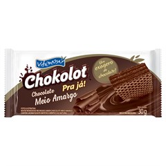BISCOITO WAFER VITAMASSA CHOKOLOT PRA JÁ CHOCOLATE AMARGO 30G