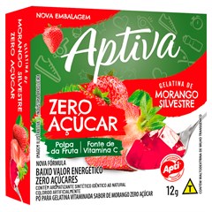 GELATINA APTIVA ZERO AÇÚCAR MORANGO SILVESTRE 12G